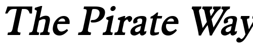 Font : Nadine-Condensed-Bold-Italic 2 Custom Text : The Pirate Way Test your own text here Click to download or to view this font on a tshirt that can be custom printed in Bali